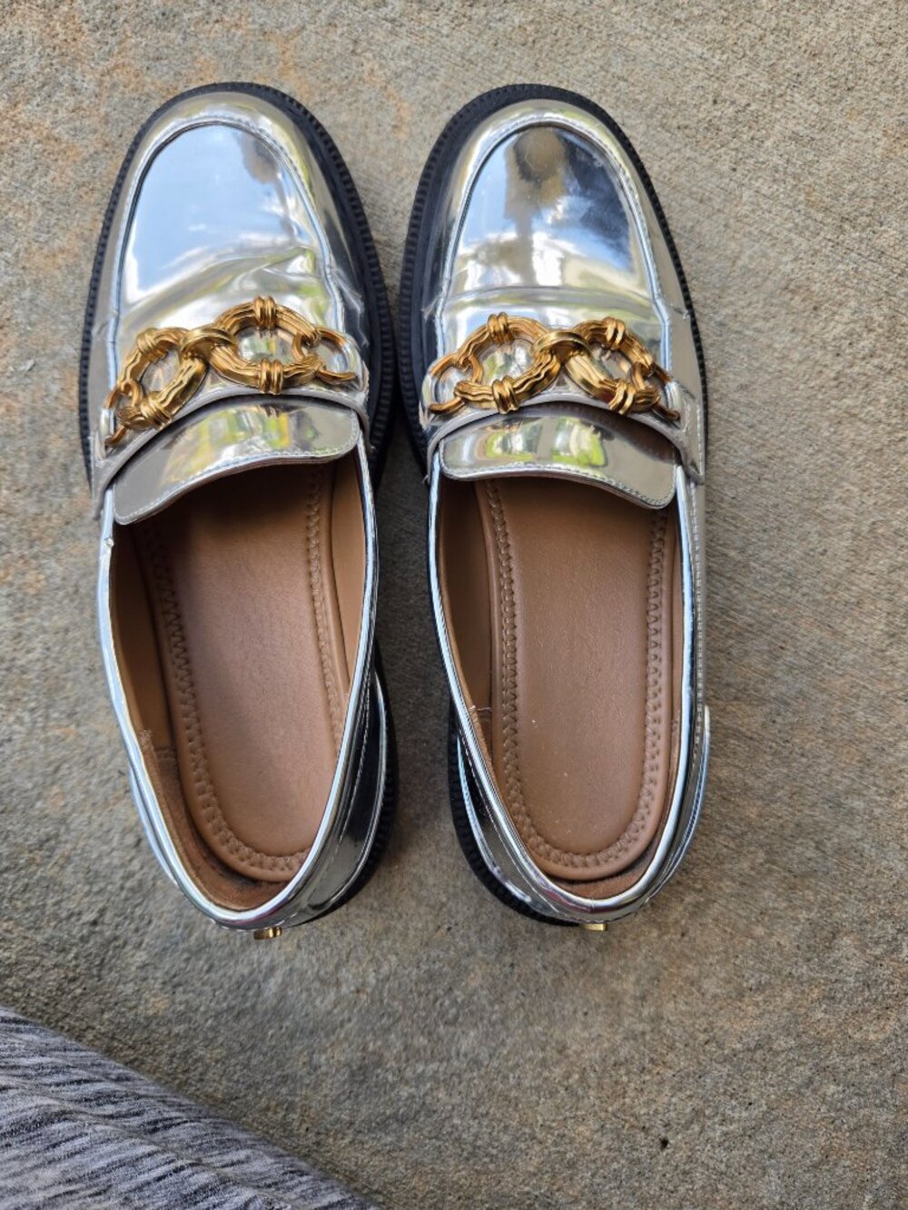 Circus NY Women's by Sam Edelman Ella Loafer Shoes, Soft Silver Size 9M - Picture 2 of 7